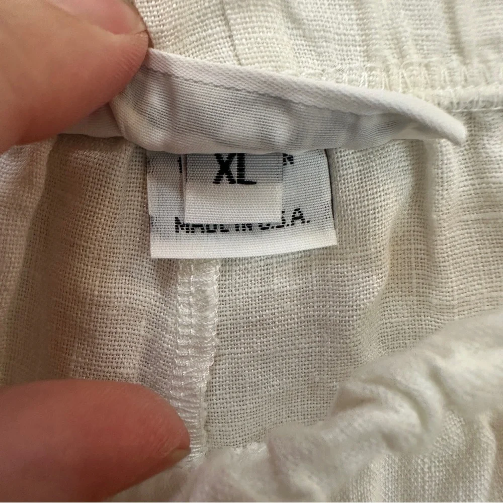 Bryn Walker Light Linen White Oliver Pant Wide‎ Leg Women’s Sz XL